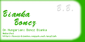 bianka boncz business card